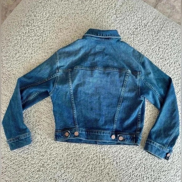 MOTHER DENIM THE BIG SHORTY DENIM JACKET IN LOVE BOMBS WOMEN'S SIZE XS - Picture 2 of 11